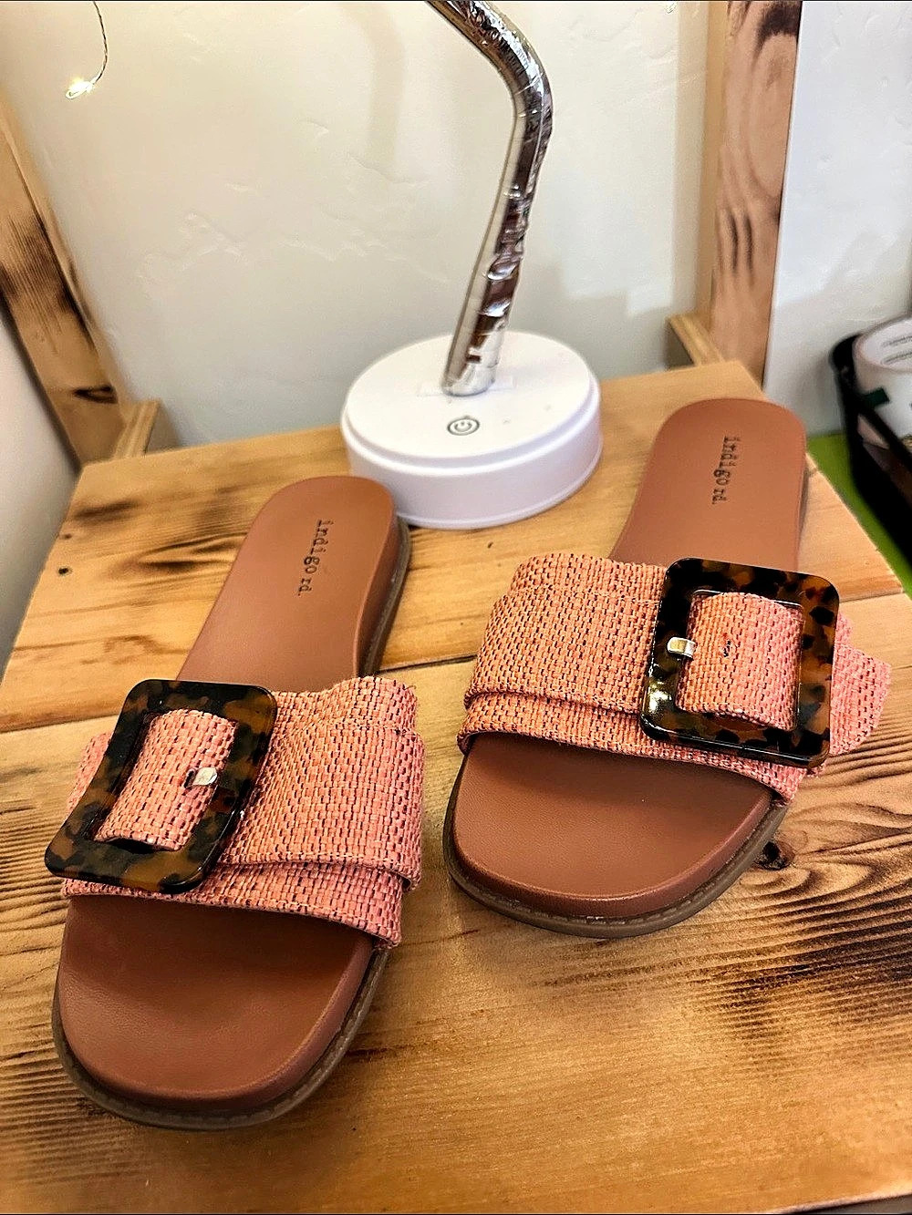 matisse Woven Double Buckle Sandals in Pink